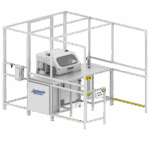 upcut saw for geometric profiles with dedicated fixturing table